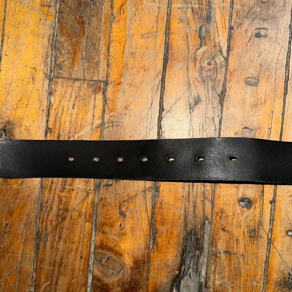 Levi Strauss Belt‎ Men's Size 46 Black Genuine Leather Stainless Steel Buckle
